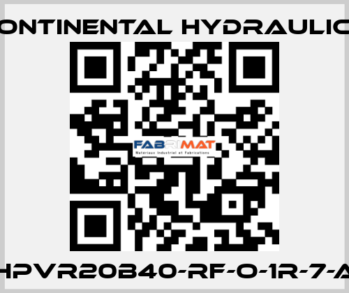 HPVR20B40-RF-O-1R-7-A Continental Hydraulics