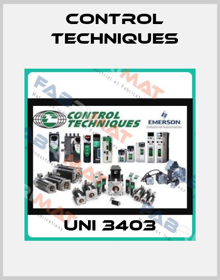 UNI 3403 Control Techniques