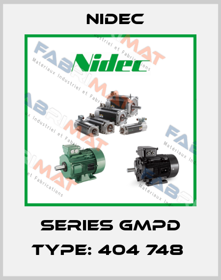 Series GMPD Type: 404 748  Nidec
