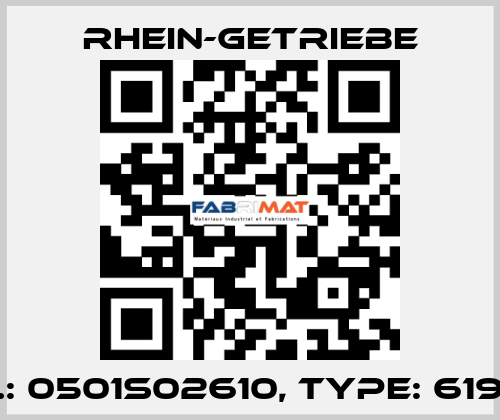 P/N.: 0501S02610, Type: 619081 Rhein-Getriebe