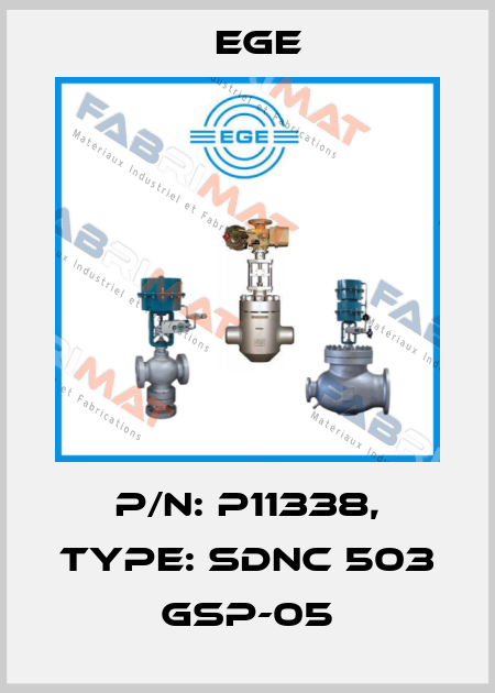 p/n: P11338, Type: SDNC 503 GSP-05 Ege