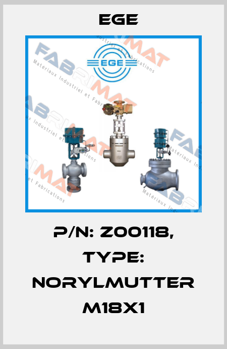 p/n: Z00118, Type: Norylmutter M18x1 Ege