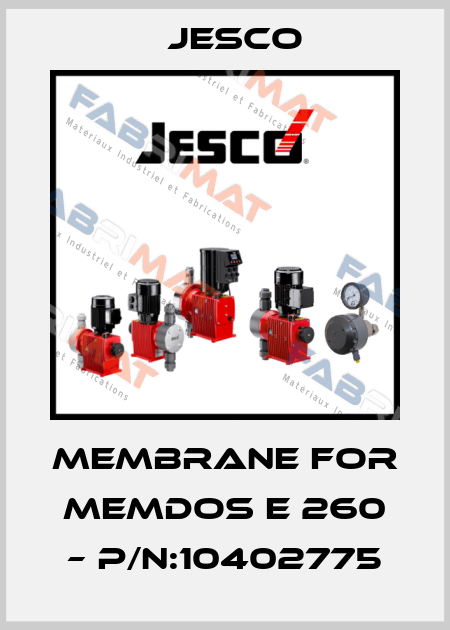 membrane for MEMDOS E 260 – P/N:10402775 Jesco