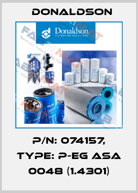 P/N: 074157, Type: P-EG ASA 0048 (1.4301) Donaldson