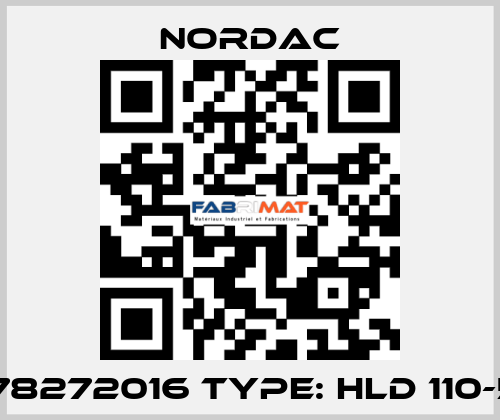 P/N: 278272016 Type: HLD 110-500/16 NORDAC