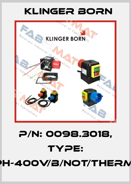 P/N: 0098.3018, Type: K3000/3Ph-400V/B/Not/Therm/Uc400V Klinger Born