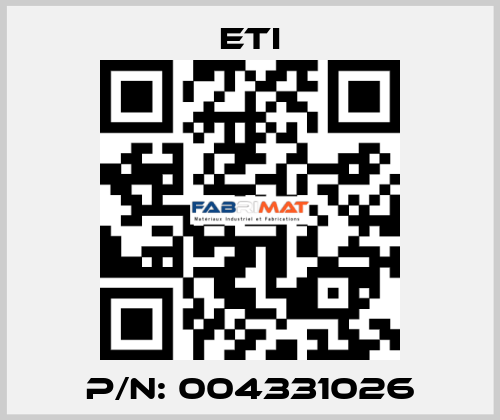 P/N: 004331026 Eti