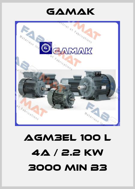 AGM3EL 100 L 4a / 2.2 KW 3000 MIN B3 Gamak
