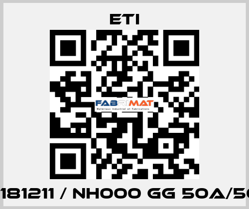 004181211 / NH000 gG 50A/500V Eti