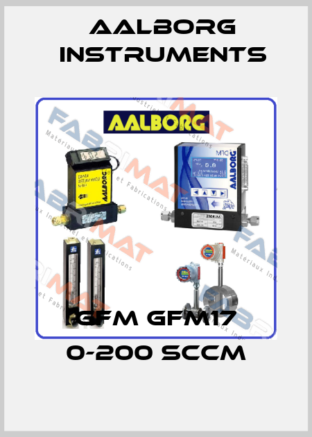 GFM GFM17 0-200 SCCM Aalborg Instruments