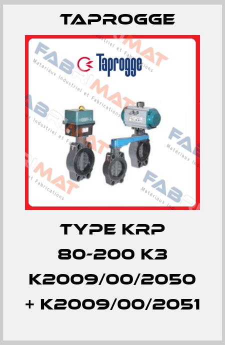 Type KRP 80-200 K3 K2009/00/2050 + K2009/00/2051 Taprogge