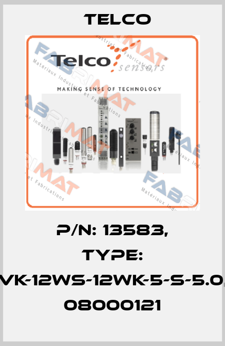 p/n: 13583, Type: VK-12WS-12WK-5-S-5.0, 08000121 Telco