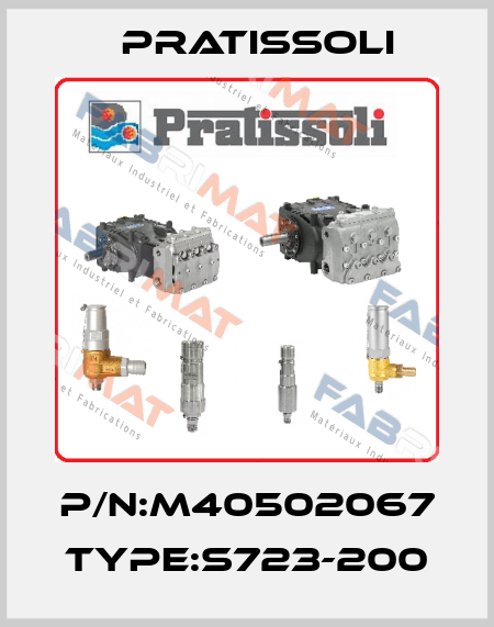 P/N:M40502067 Type:S723-200 Pratissoli