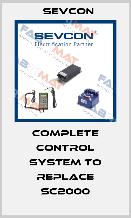 Complete control system to replace SC2000 Sevcon