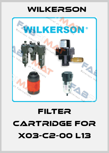 Filter cartridge for X03-C2-00 L13 Wilkerson