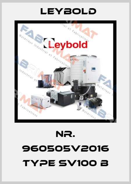 Nr. 960505V2016 Type SV100 B Leybold