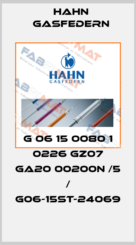 G 06 15 0080 1 0226 GZ07 GA20 00200N /5 / G06-15ST-24069 Hahn Gasfedern