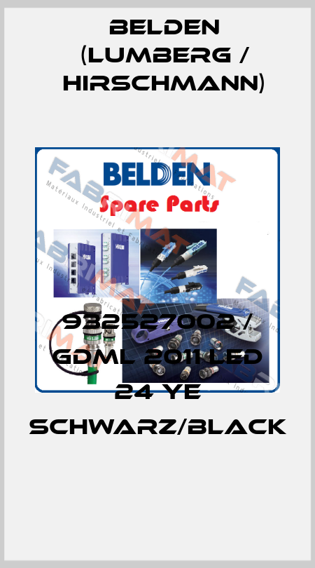 932527002 / GDML 2011 LED 24 YE schwarz/black Belden (Lumberg / Hirschmann)