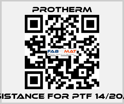 resistance for PTF 14/20/180 PROTHERM