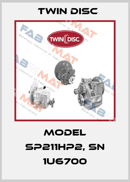 Model SP211HP2, SN 1U6700 Twin Disc