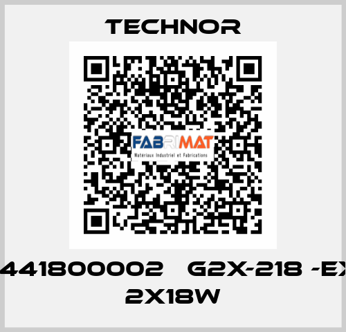 A021441800002   G2X-218 -EX NA- 2X18W TECHNOR