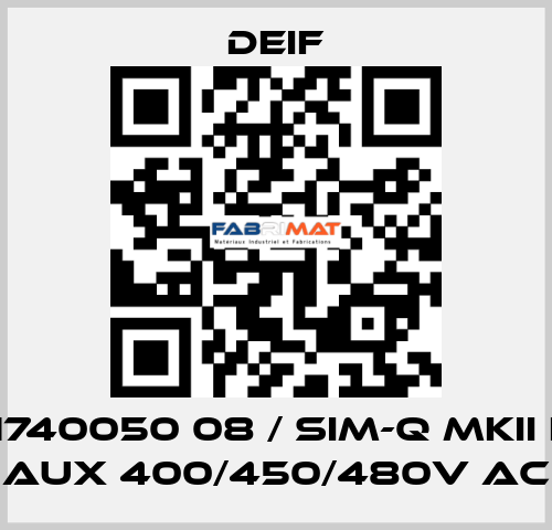 2961740050 08 / SIM-Q MKII LF, V aux 400/450/480V AC Deif