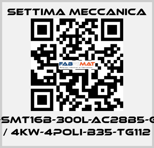GR55-SMT16B-300L-AC28B5-G-S2-T / 4Kw-4Poli-B35-TG112 Settima Meccanica