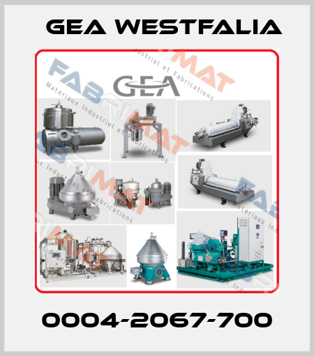 0004-2067-700 Gea Westfalia