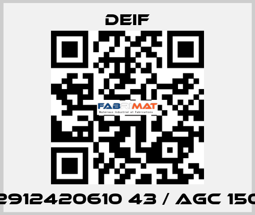 2912420610 43 / AGC 150 Deif