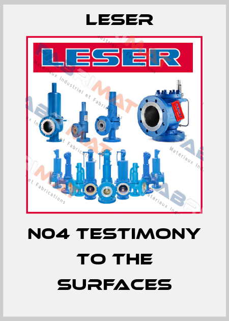 N04 Testimony to the surfaces Leser