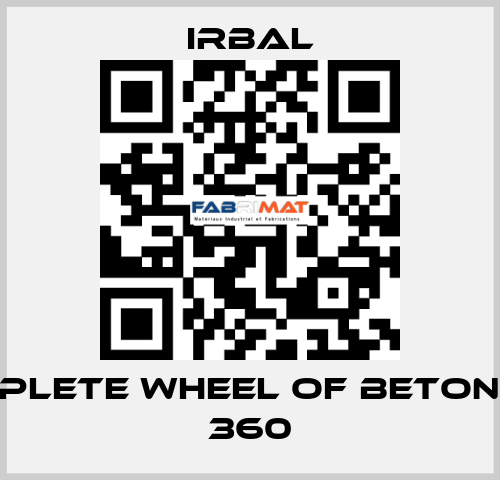 complete wheel of BETONEIRA 360 irbal
