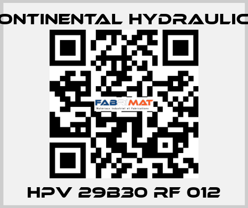 HPV 29B30 RF 012 Continental Hydraulics