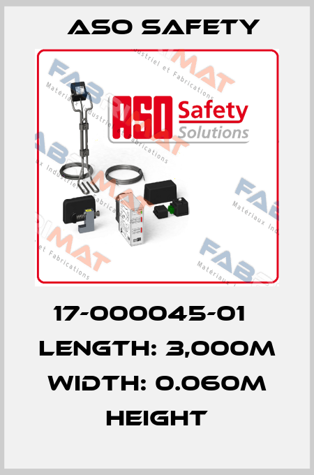 17-000045-01   Length: 3,000m Width: 0.060m Height ASO SAFETY