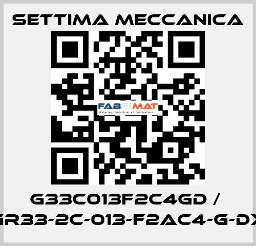 G33C013F2C4GD /  GR33-2C-013-F2AC4-G-DX Settima Meccanica