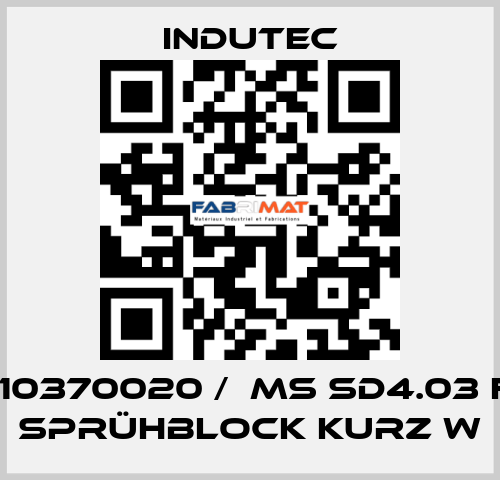 9110370020 /  MS SD4.03 FD SPRÜHBLOCK KURZ W Indutec