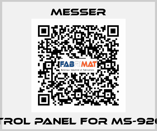 control Panel for Ms-9200-N1 Messer