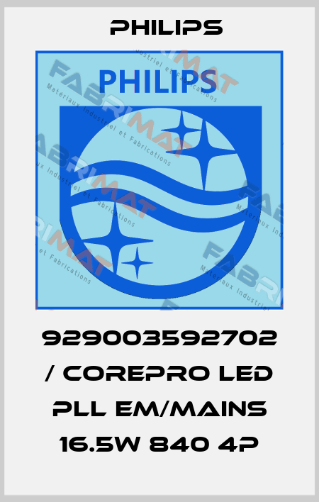929003592702 / CorePro LED PLL EM/Mains 16.5W 840 4P Philips