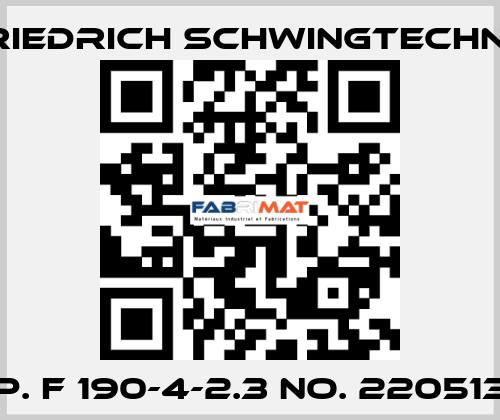 Typ. F 190-4-2.3 No. 22051324 Friedrich Schwingtechnik