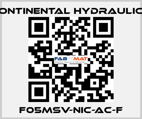F05MSV-NIC-AC-F Continental Hydraulics