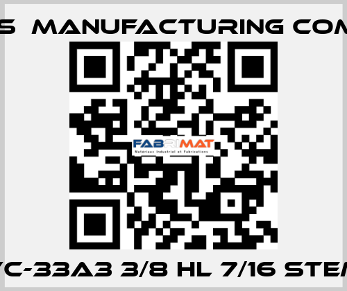VC-33A3 3/8 HL 7/16 STEM VI- CAS  Manufacturing Company