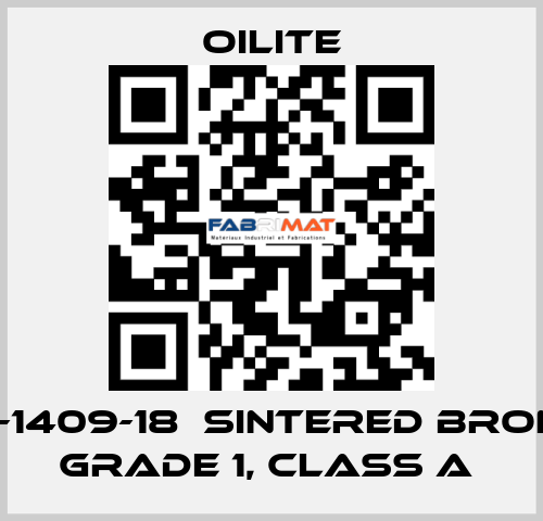 AA-1409-18  Sintered Bronze Grade 1, class A  Oilite