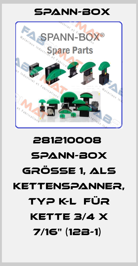 281210008  Spann-Box Größe 1, als Kettenspanner, Typ K-L  für Kette 3/4 x 7/16" (12B-1)  SPANN-BOX