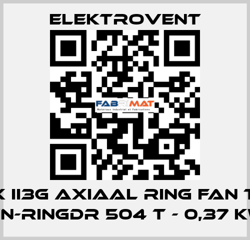 Atex II3G Axiaal ring fan type VN-Ringdr 504 T - 0,37 kW ELEKTROVENT