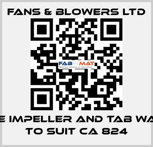 Spare impeller and tab washer to suit CA 824 Fans & Blowers Ltd