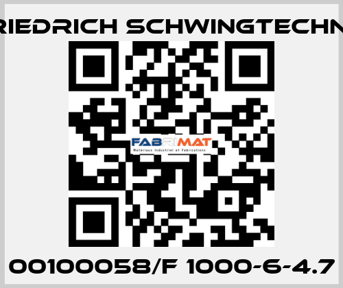00100058/F 1000-6-4.7 Friedrich Schwingtechnik