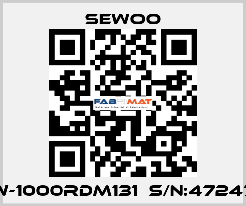 SW-1000RDm131  S/N:472478 Sewoo
