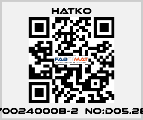 0700240008-2  No:D05.286 Hatko