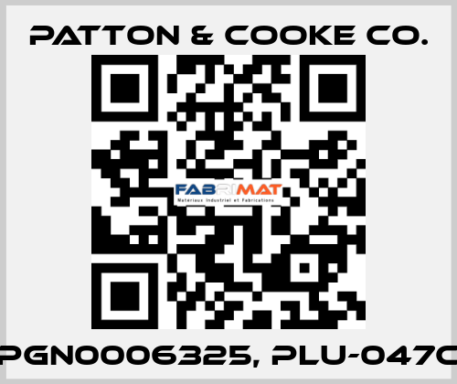 PGN0006325, PLU-047C Patton & Cooke Co.