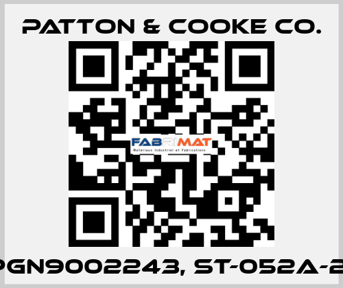 PGN9002243, ST-052A-21 Patton & Cooke Co.