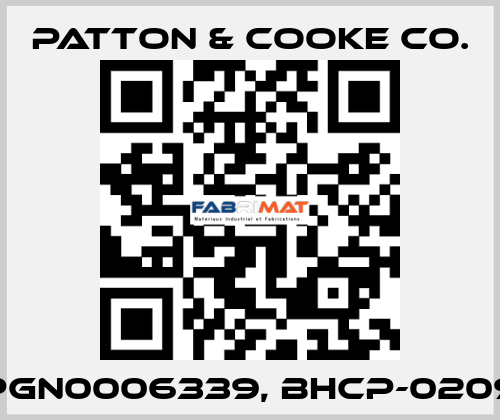 PGN0006339, BHCP-0209 Patton & Cooke Co.